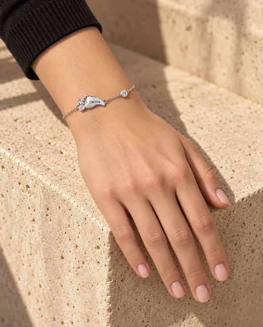 Gepersonaliseerde Armband Dames - gedragen door een model