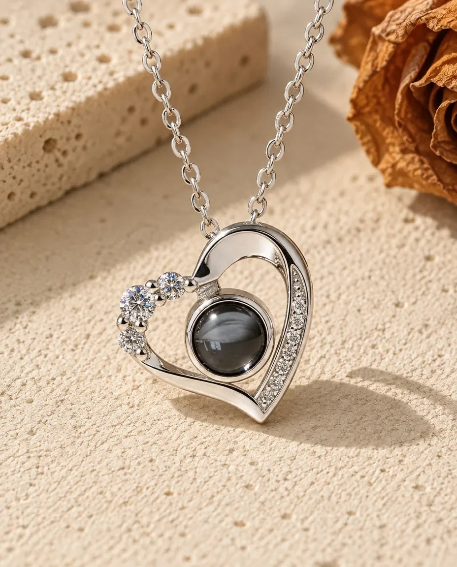 Ketting met Foto Erin - vooraanzicht in zilver