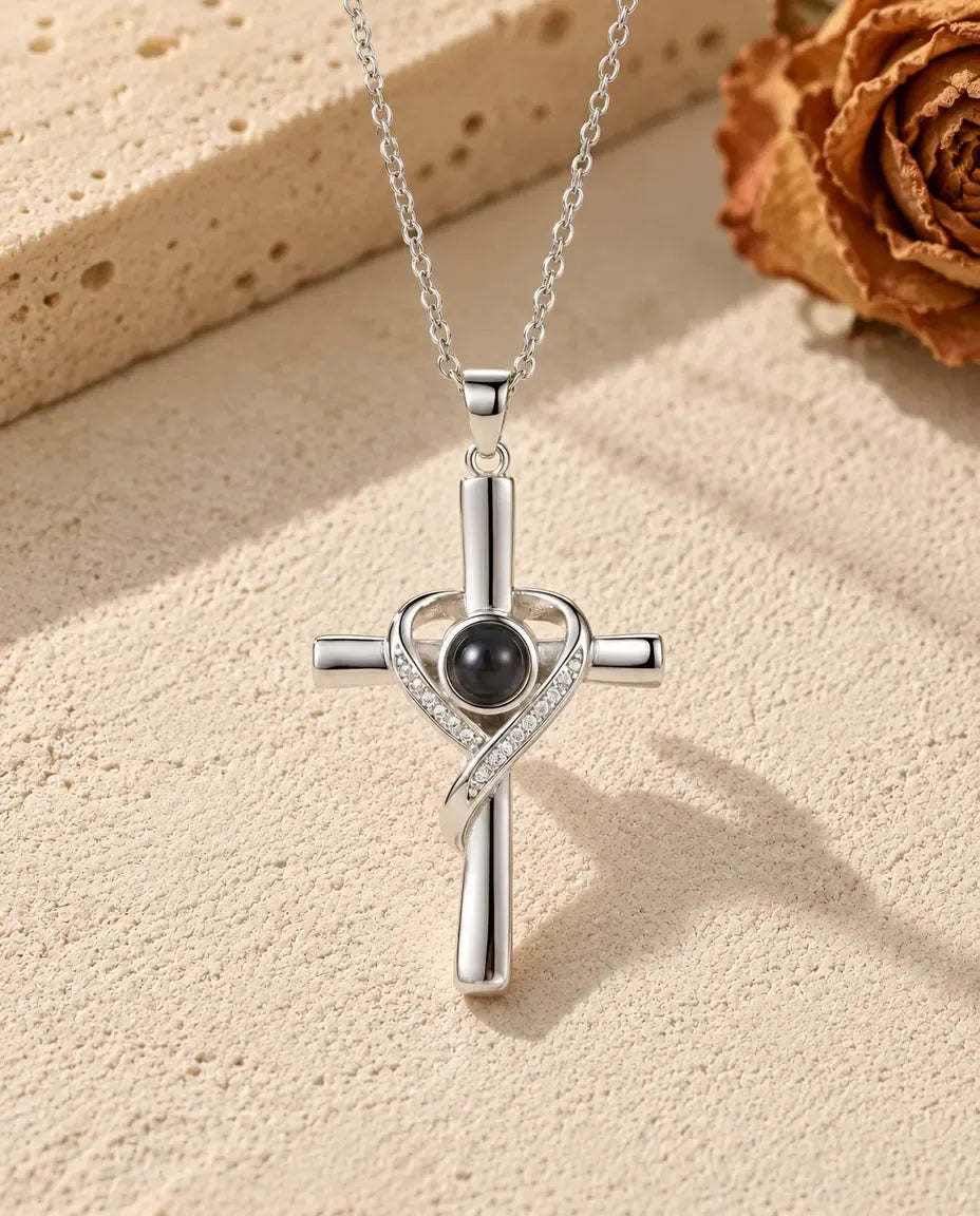Ketting met Foto Erin - vooraanzicht in zilver