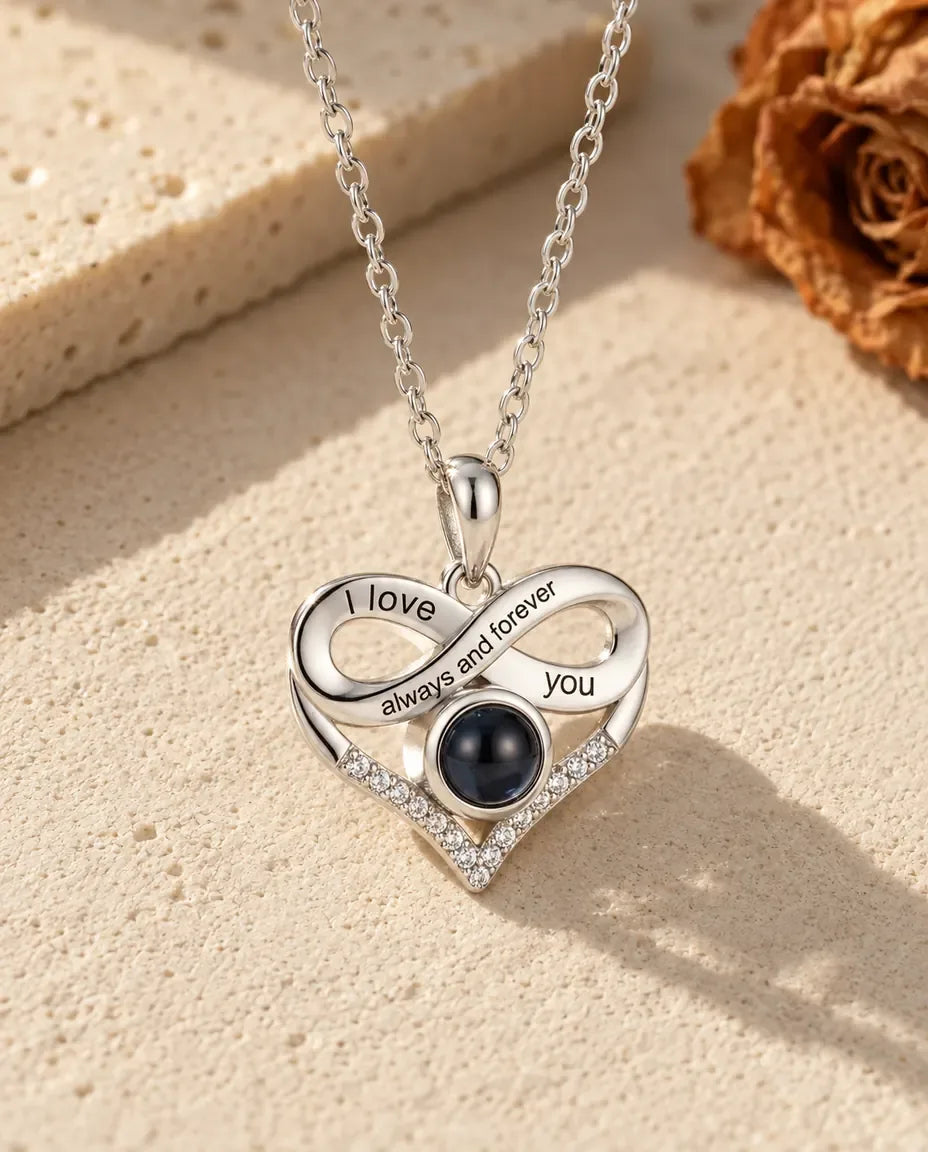Ketting met Foto Erin - vooraanzicht in zilver