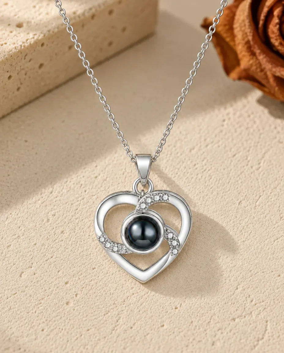 Ketting met Foto Erin - vooraanzicht in zilver