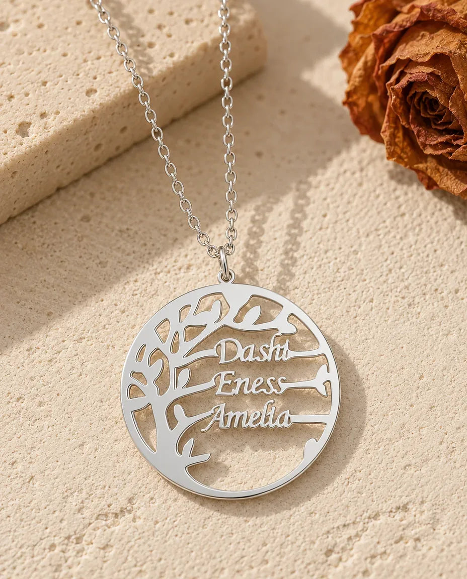 Ketting met Naam - vooraanzicht in zilver