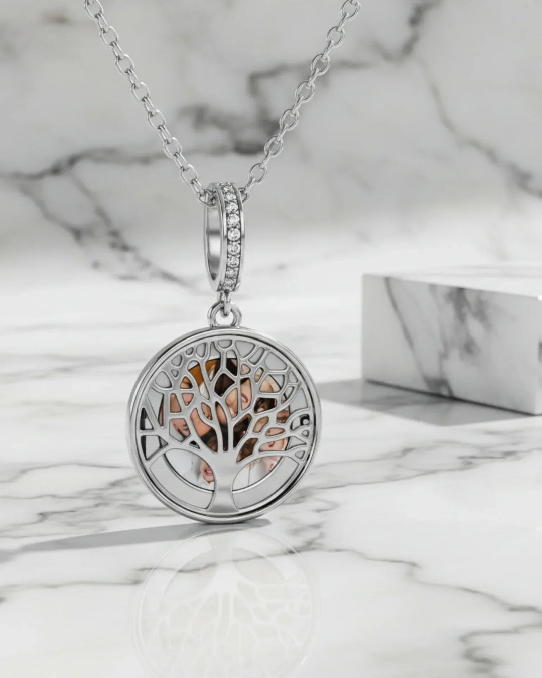 Medaillon met Foto – Levensboom in 925 Sterling Zilver met Eigen Gravure