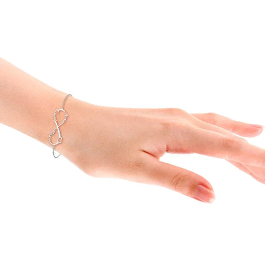 Gepersonaliseerde Armband met Oneindigheidssymbool – 3 Gegraveerde Namen in Zilver, Goud of Roségoud