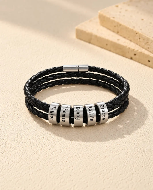 Gegraveerde Herenarmband - vooraanzicht