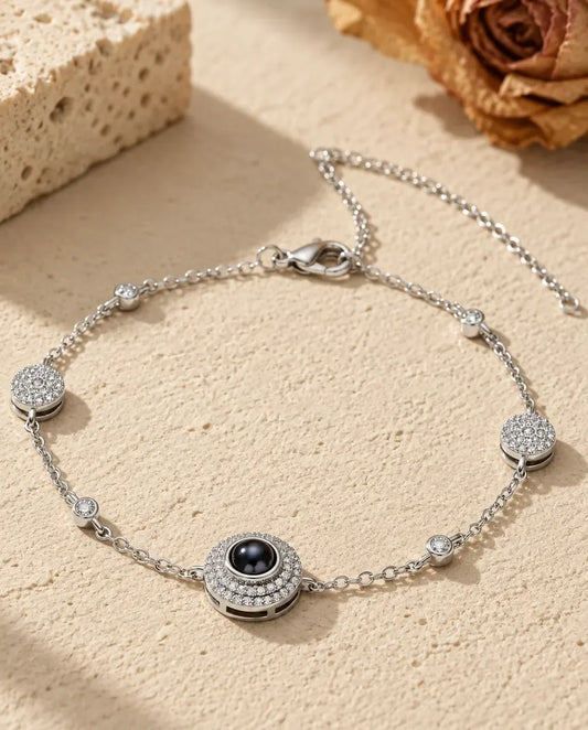 Armband met Foto Erin - vooraanzicht in zilver