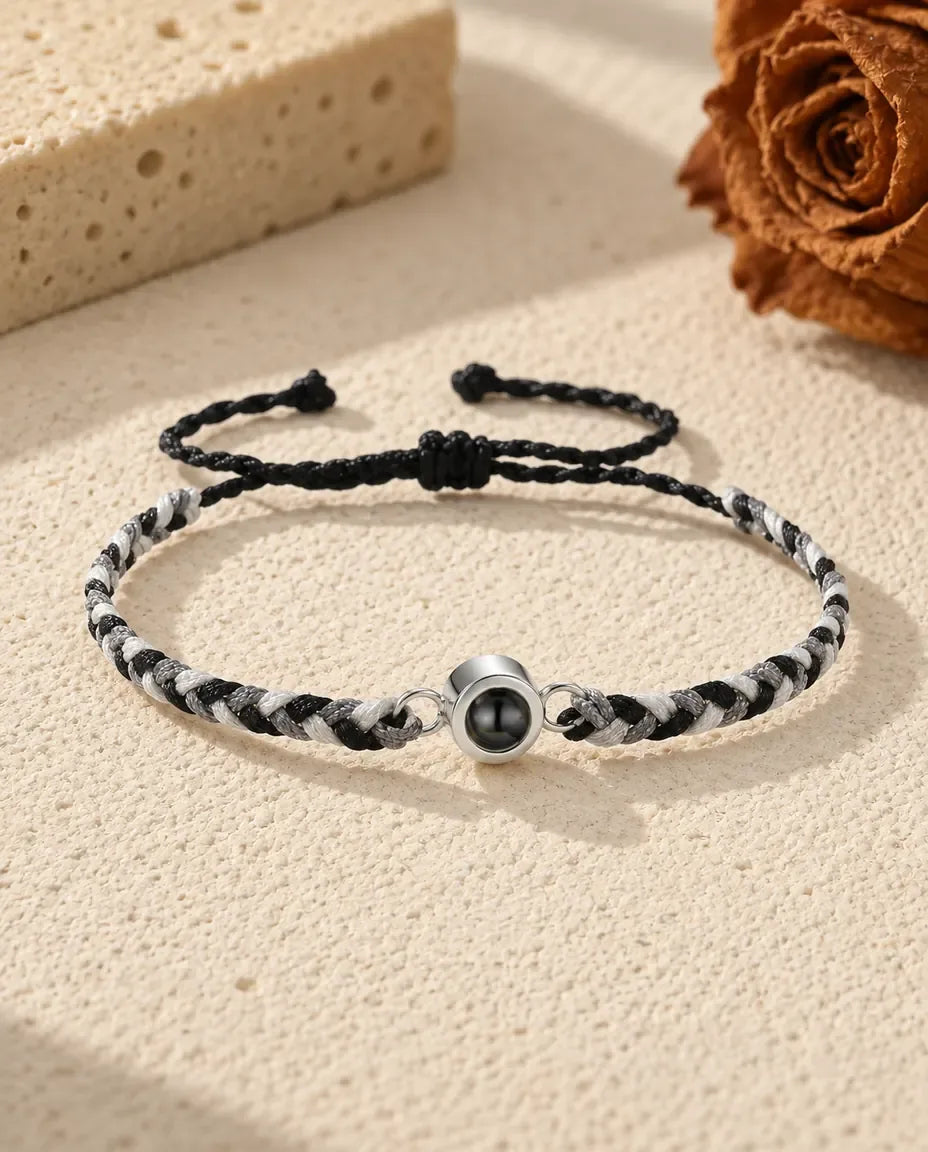 Armband met Foto Erin - in zwart-grijs