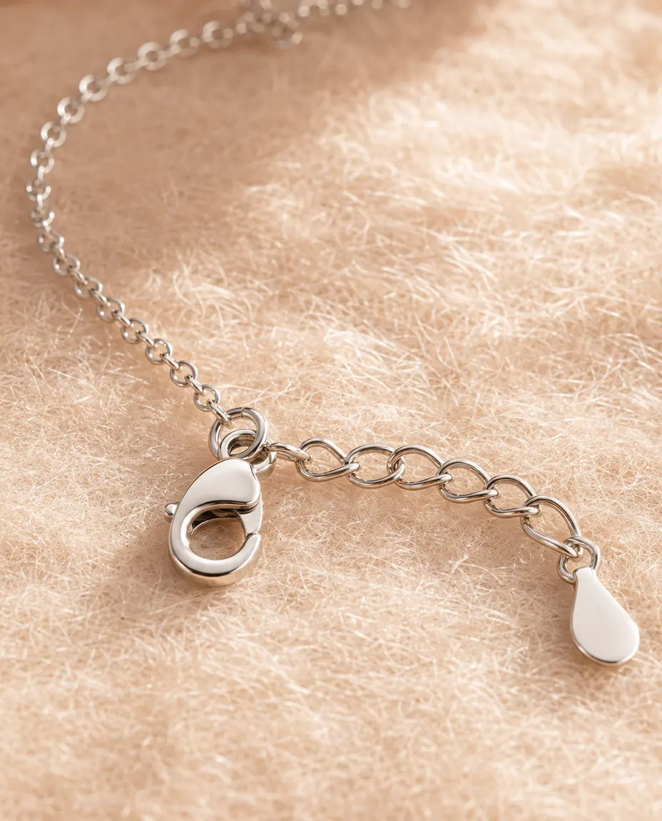 Gepersonaliseerde Armband met 2 Geboortestenen en 2 Namen - open hart, verstelbaar 16,5-21,5 cm, gerhodineerd