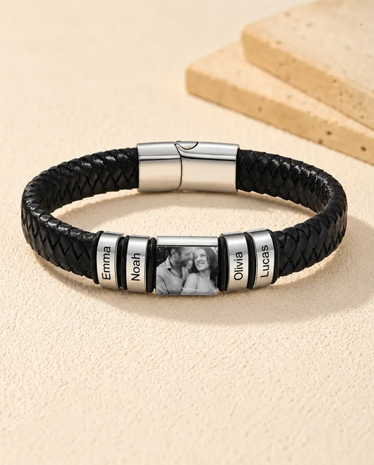 Gegraveerde Herenarmband - vooraanzicht
