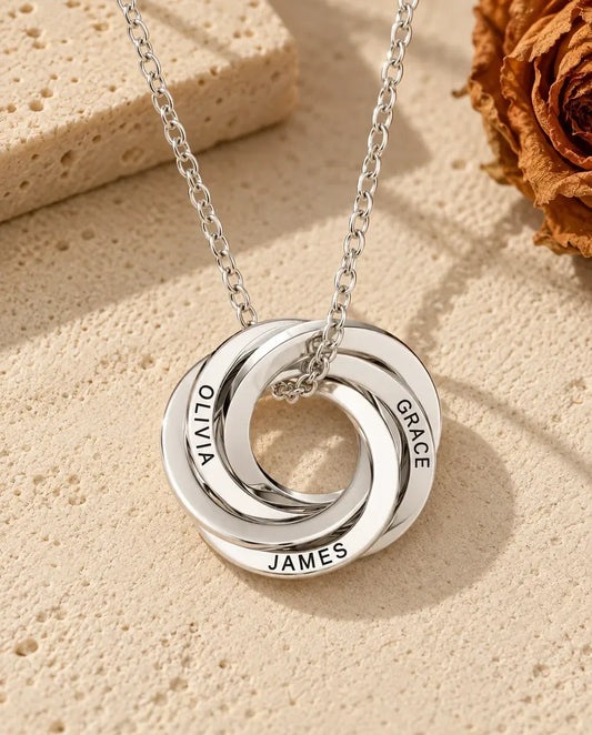 Gepersonaliseerde Ketting - vooraanzicht in zilver