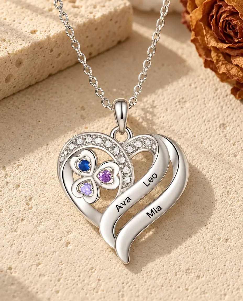 Gepersonaliseerde Ketting - vooraanzicht in zilver