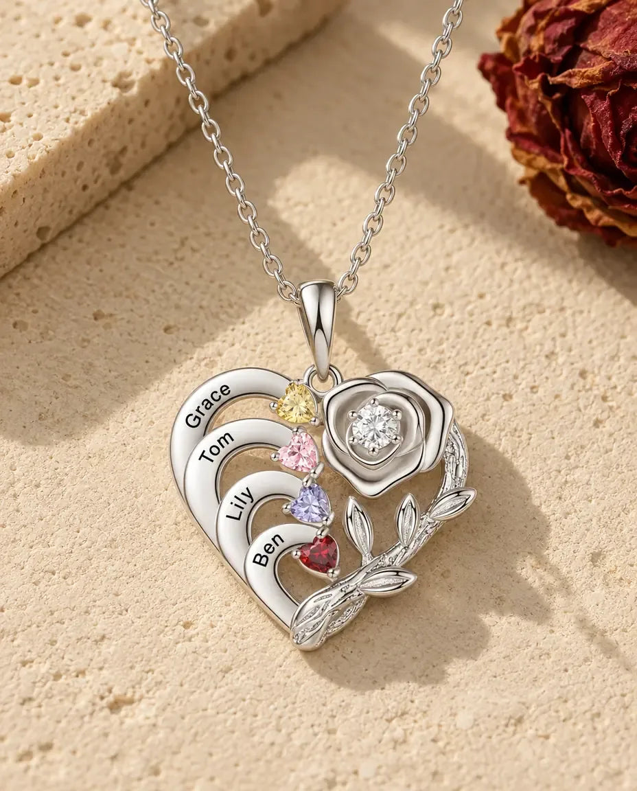 Gepersonaliseerde Ketting - vooraanzicht in zilver