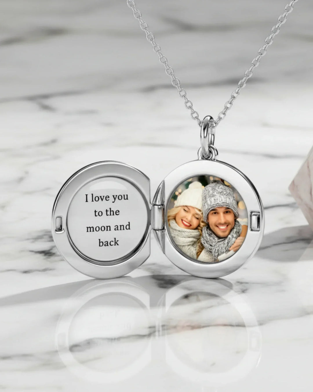 Ketting met Foto – Medaillon in 925 Sterling Zilver met Eigen Gravure
