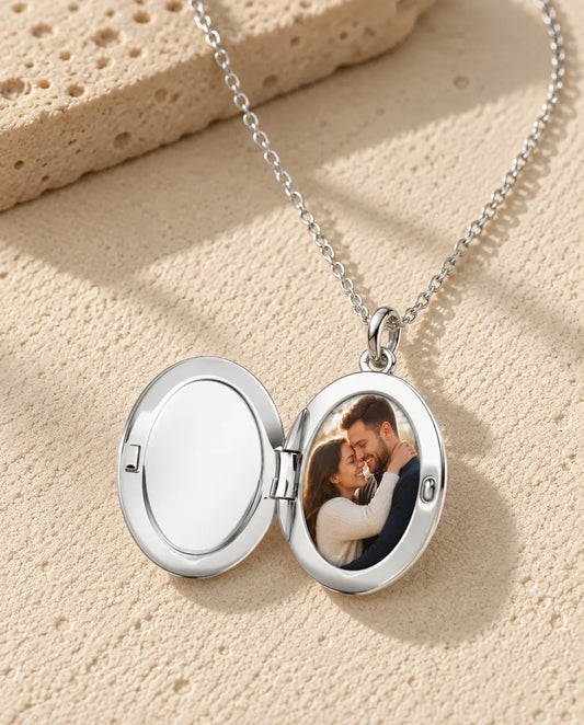Medaillon Ketting met Foto - geopend, met de foto erin