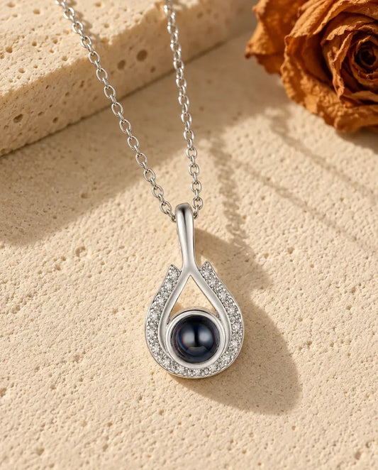Ketting met Foto Erin - vooraanzicht in zilver