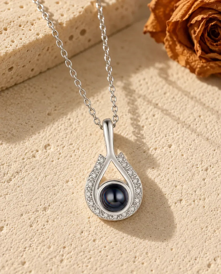 Ketting met Foto Erin - vooraanzicht in zilver
