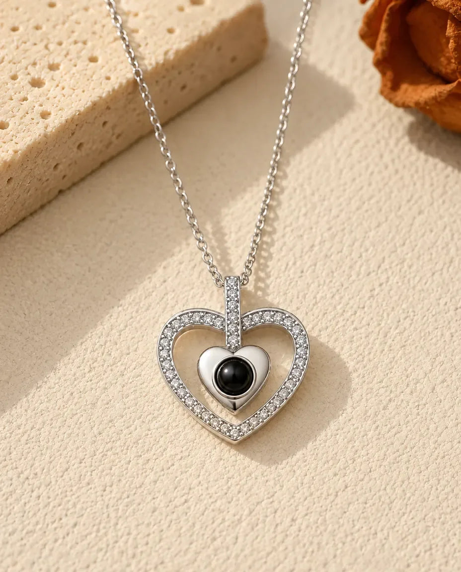 Ketting met Foto Erin - vooraanzicht in zilver