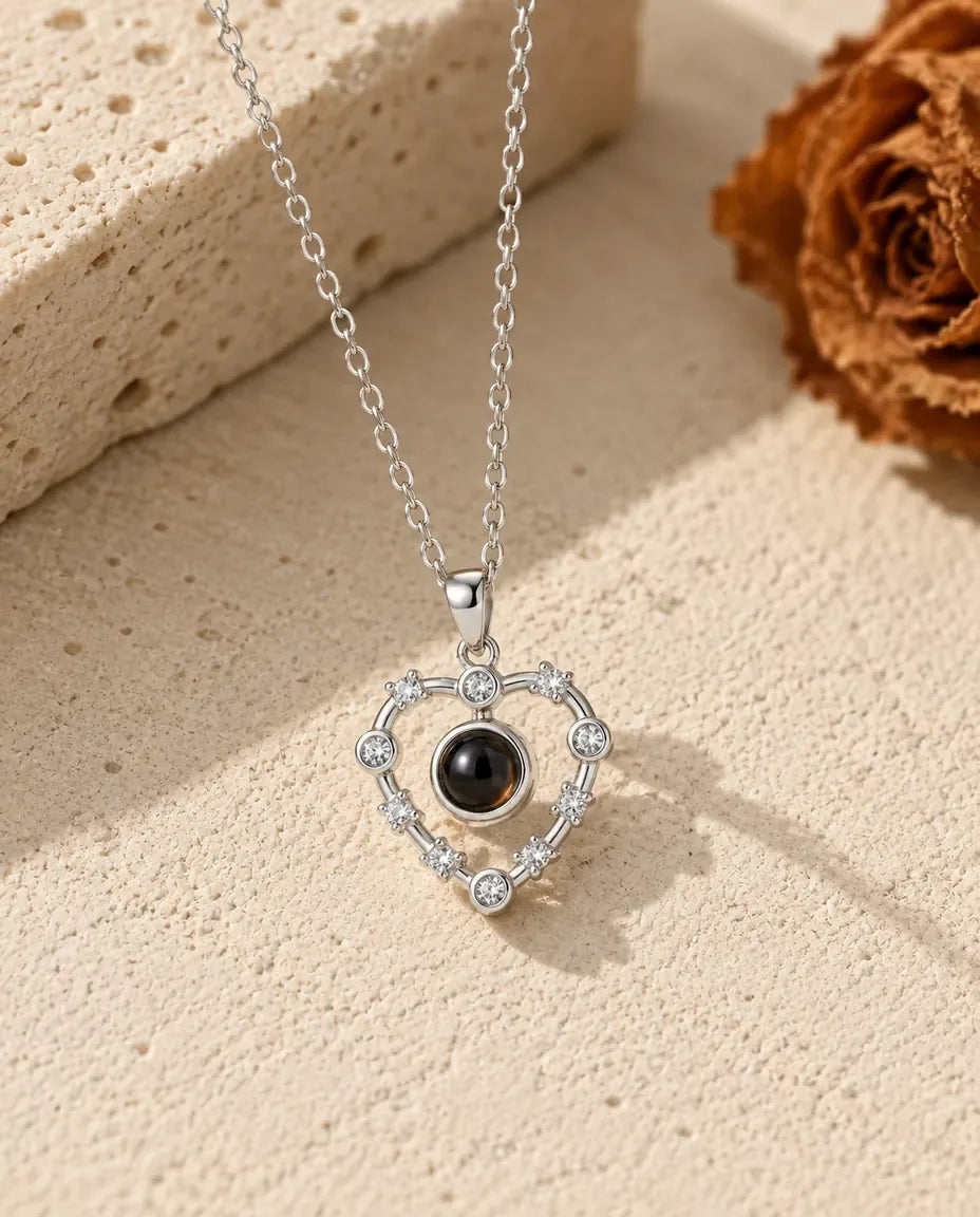 Ketting met Foto Erin - vooraanzicht in zilver