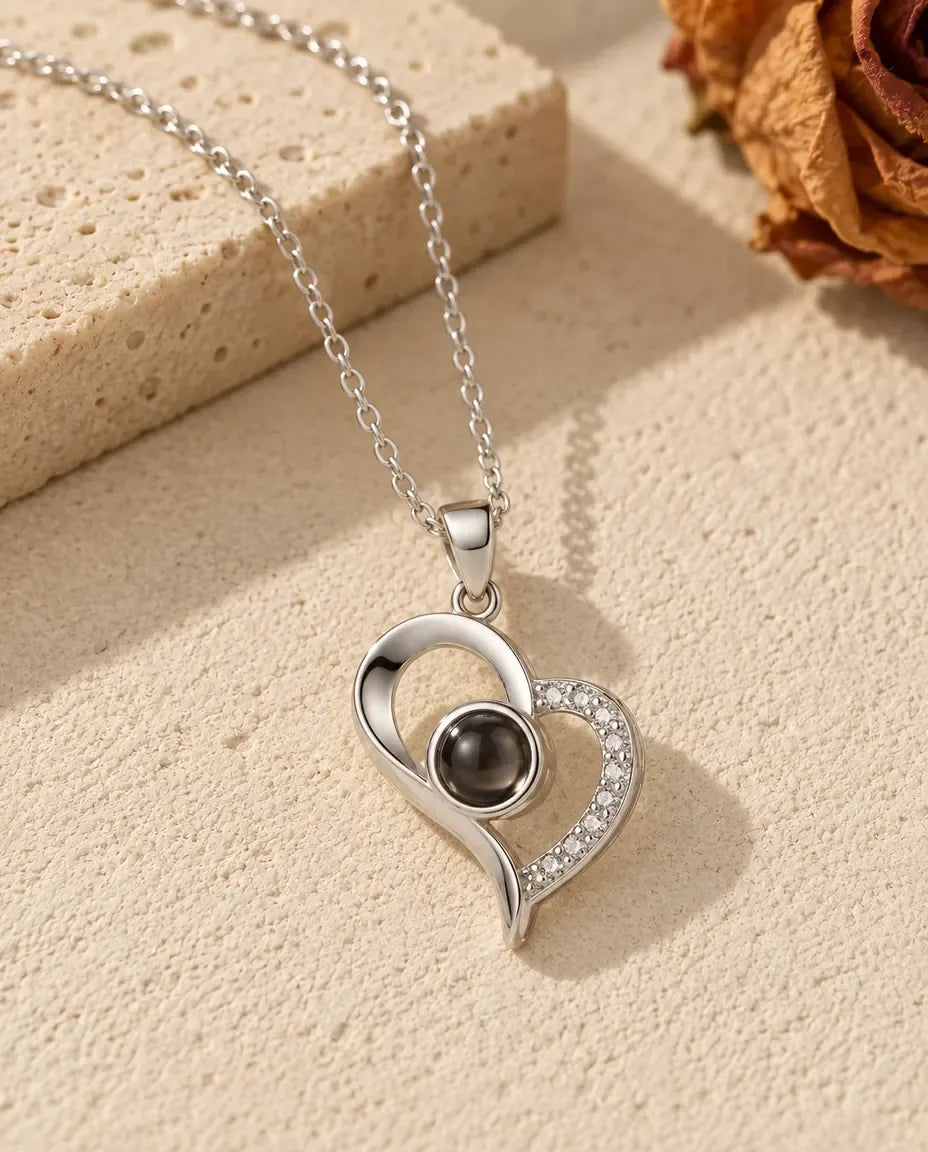 Ketting met Foto Erin - vooraanzicht in zilver