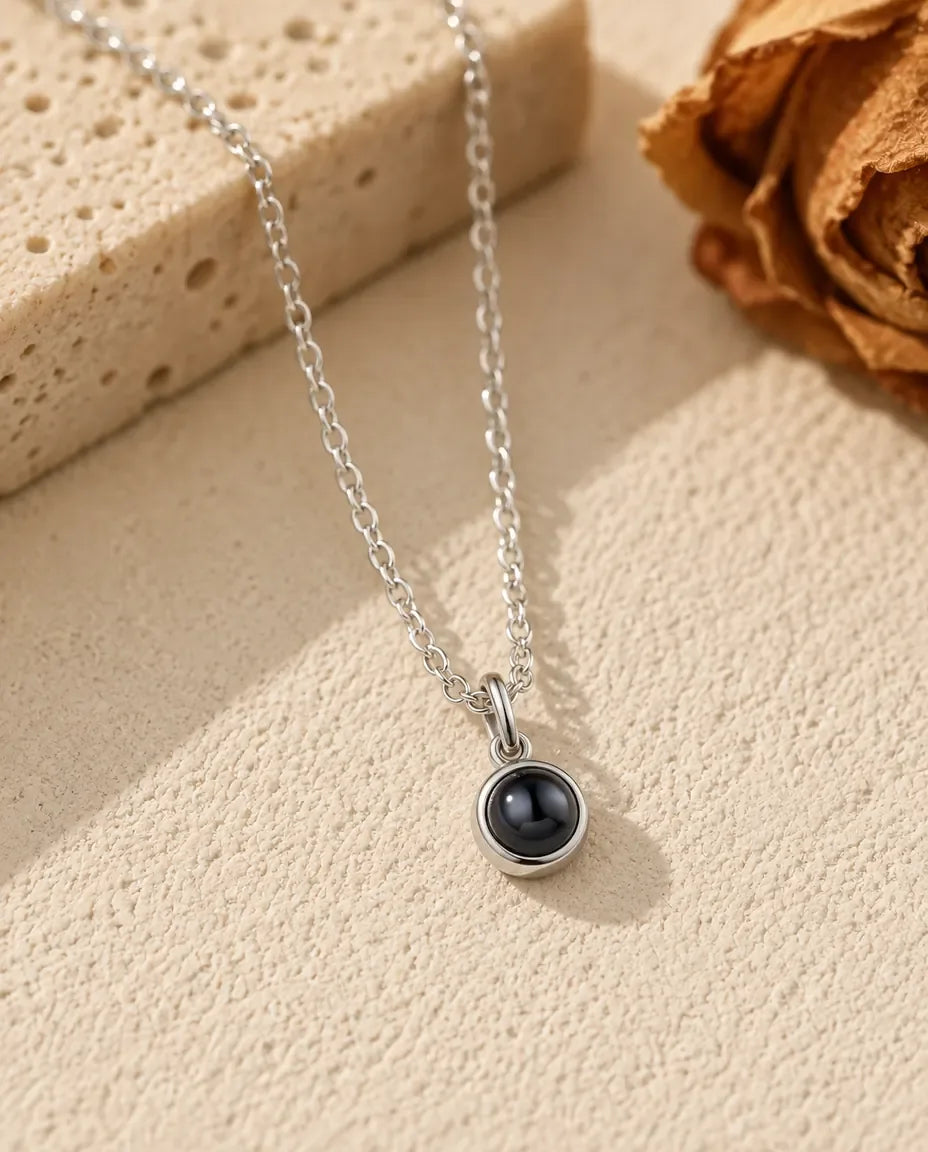 Ketting met Foto Erin - vooraanzicht in zilver