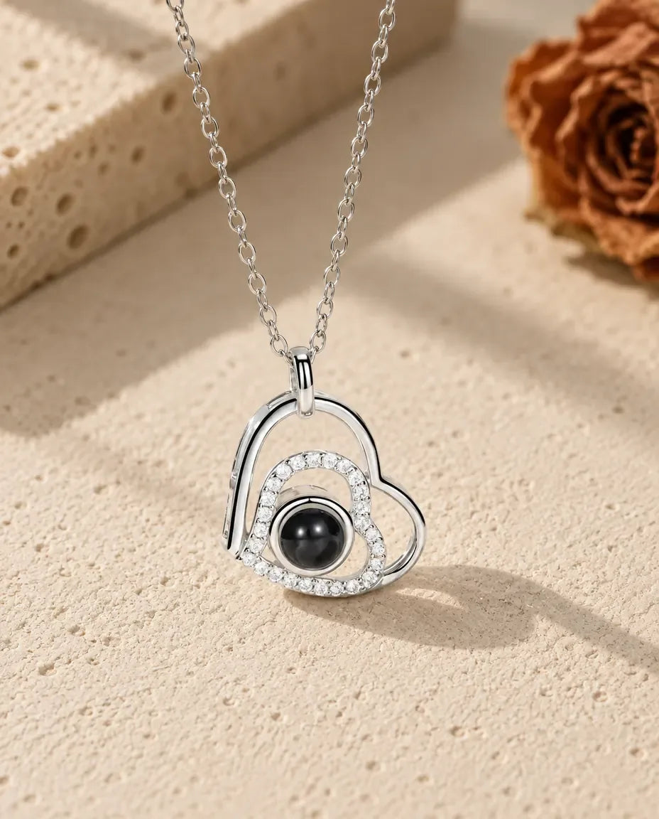Ketting met Foto Erin - vooraanzicht in zilver