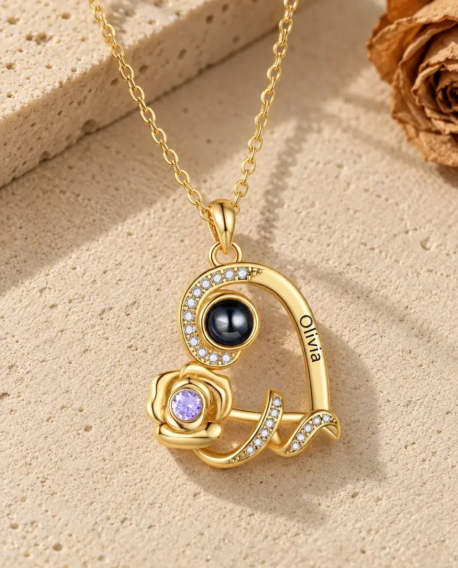 Ketting met Foto Erin - vooraanzicht in zilver