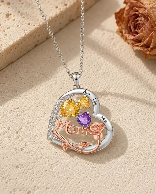 Gepersonaliseerde Mama Ketting - plat neergelegd
